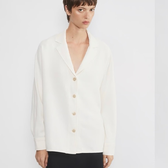 Aritzia Wilfred Free Form Shirt Cardigan White Size XS - Picture 1 of 7
